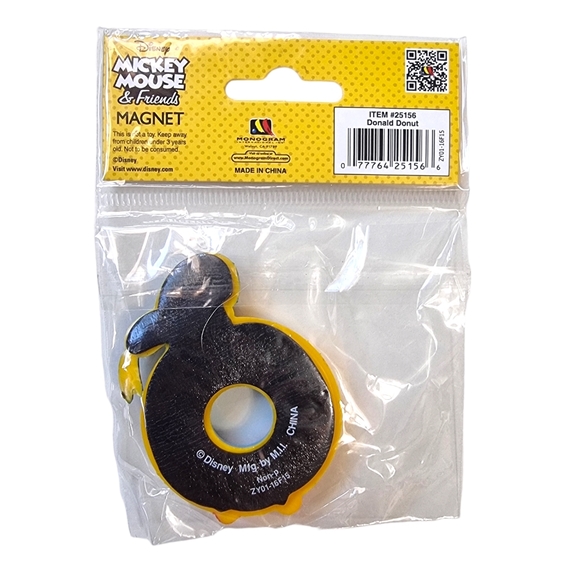 Vtg Sweater Donald Duck Plushie Disney Store 10" & Bonus Donald Magnet - Picture 7 of 7